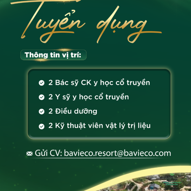 TUYỂN DỤNG BÁC SĨ CHUYÊN KHOA YHCT